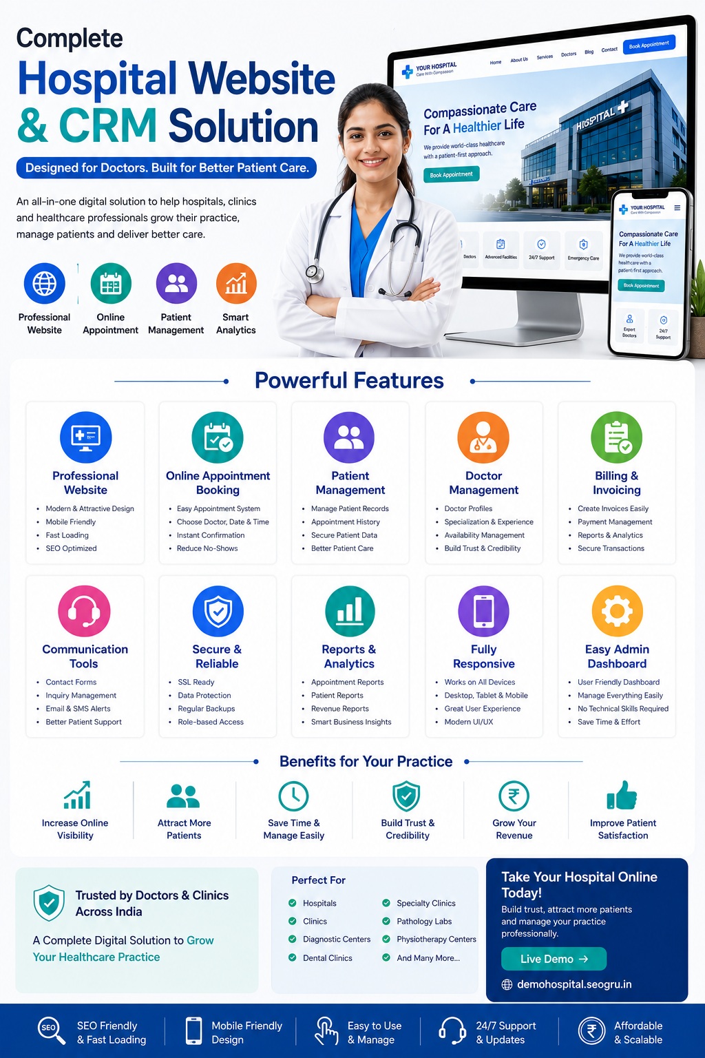 Hospital Website & CRM for Doctors | Clinic Management System - Image 4