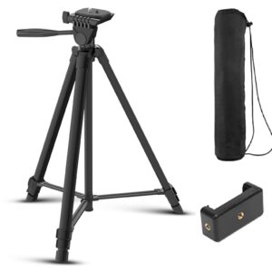 DIGITEK DTR 480LW 57-Inch Aluminium Tripod with Smartphone Holder | 360° Ball Head | DSLR & Mobile Camera Stand